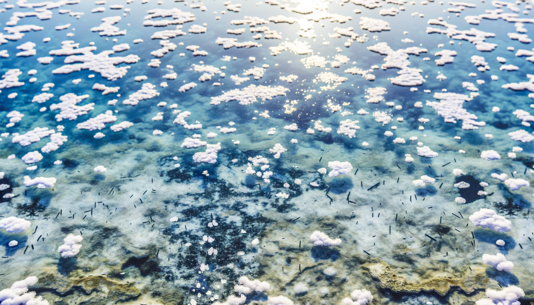 Floating in the Dead Sea's waters